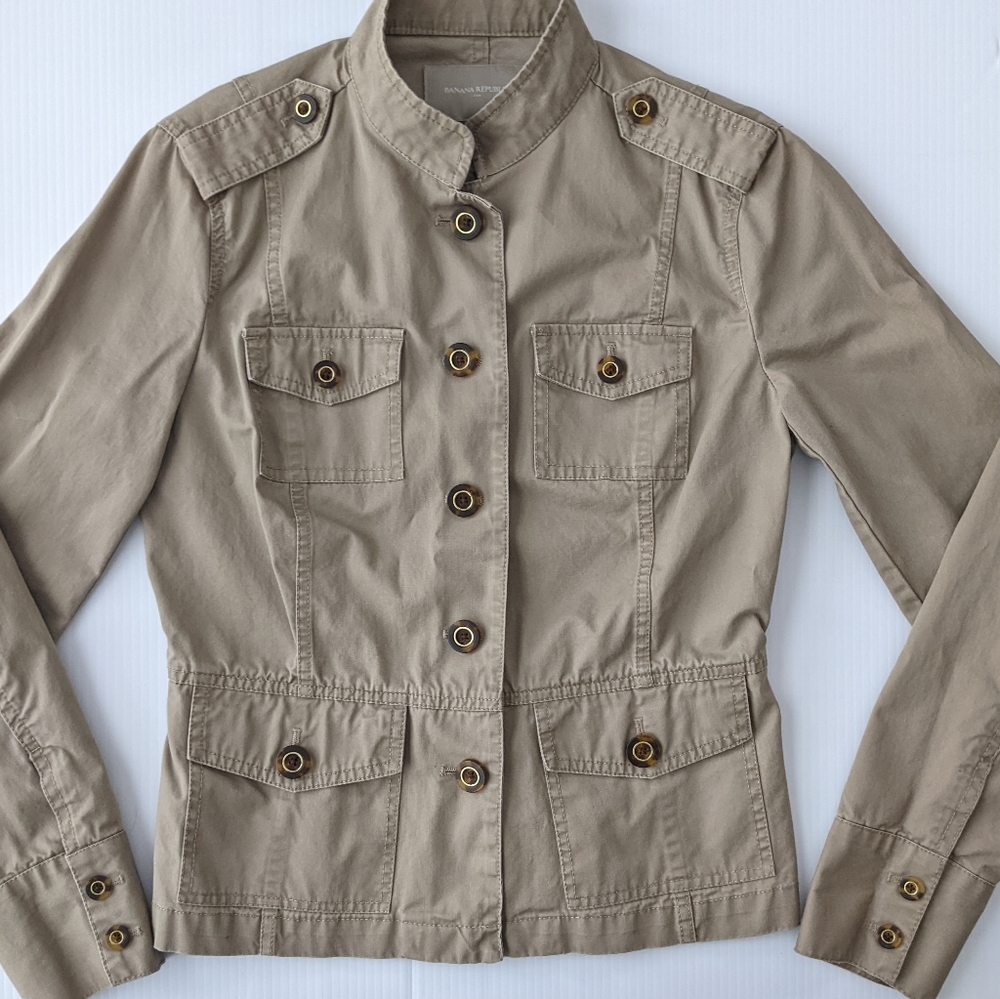 Banana Republic Khaki Bomber Jacket - Sz. Small